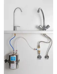 BEISPIEL MONTAGE UNTERTISCH VERSION
Mit dazu geliefertem Standard Wasserhahn.