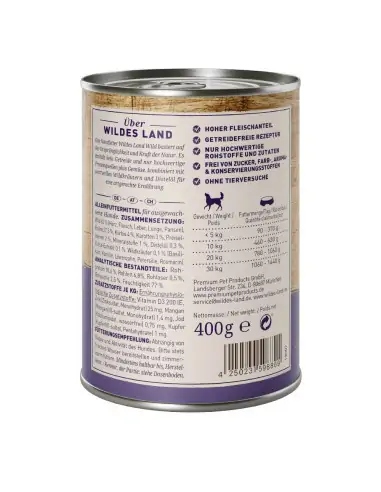 Wild 400g mit Kürbis, Preiselbeeren, Wildkräutern & Distelöl