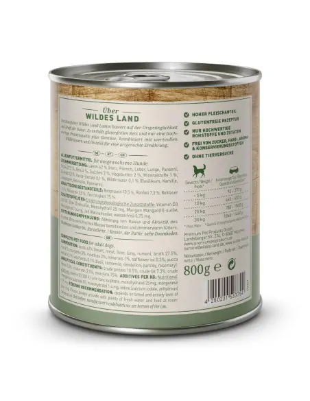 Lamm 800g mit Reis, Zucchini, Wildkräutern & Distelöl Lamm 800g mit Reis, Zucchini, Wildkräutern & Distelöl