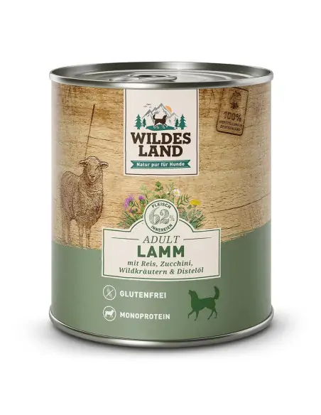 Lamm 800g mit Reis, Zucchini, Wildkräutern & Distelöl Lamm 800g mit Reis, Zucchini, Wildkräutern & Distelöl