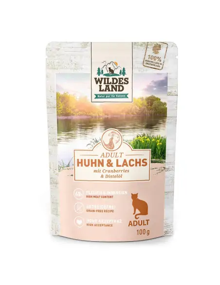 Huhn & Lachs 100g mit Cranberries & Distelöl