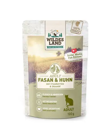 Fasan & Huhn 100g mit Cranberries & Distelöl