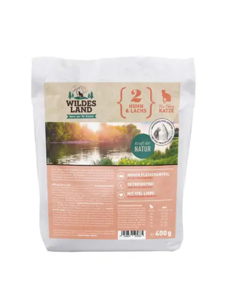 Huhn & Lachs 400g mit Gemüse und Wildkräutern Huhn & Lachs 400g mit Gemüse und Wildkräutern