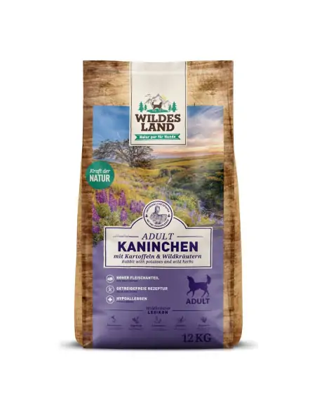 Kaninchen 12 kg mit Kartoffeln und Wildkräutern