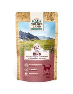 Rind 150g mit Süsskartoffel, Heidelbeeren, Wildkräutern & Distelöl