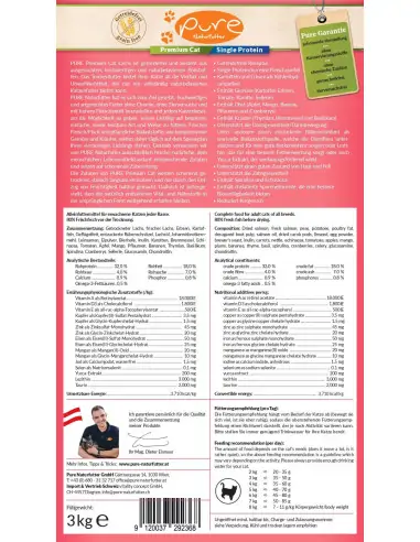 Premium Cat Single-Protein getreidefrei Lachs 3 kg