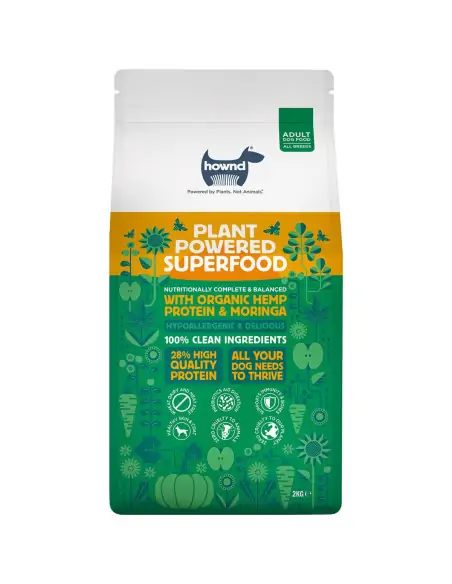 pflanzliches Trockenfutter mit Hanfprotein und Moringa 2 kg