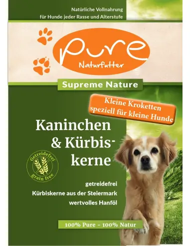 Natürliche Vollnahrung für kleine Hunde jeder Rasse und Altersstufe.