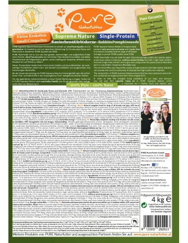 Natürliche Vollnahrung für Hunde jeder Rasse und Altersstufe.