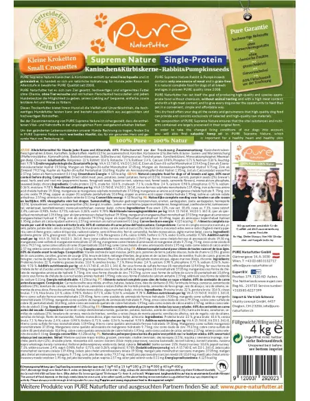 Natürliche Vollnahrung für Hunde jeder Rasse und Altersstufe.