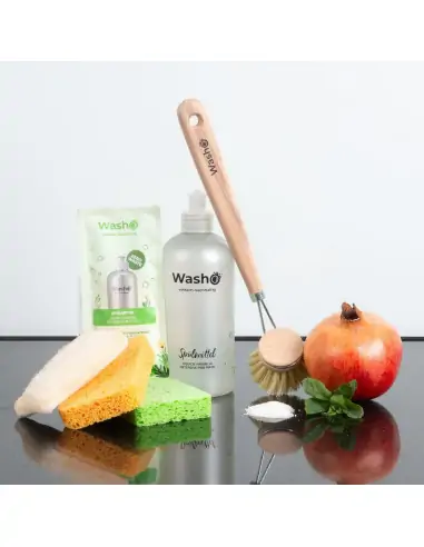 Washo Spülmittel Set mit Bürste