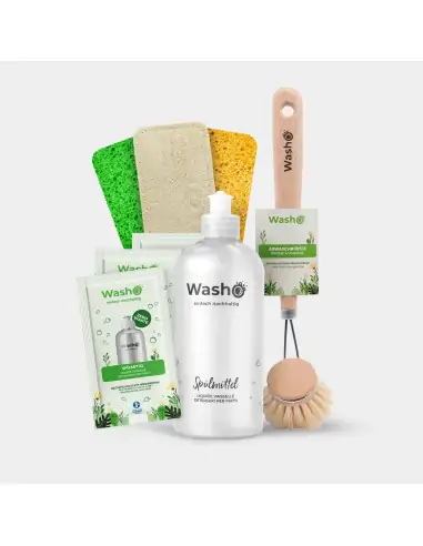 Washo Spülmittel Set mit Bürste