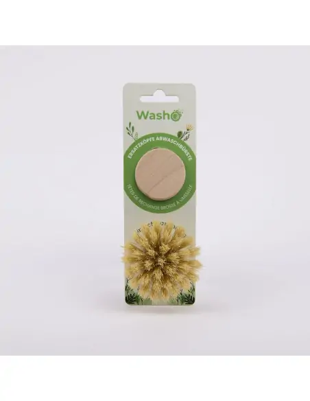 Washo Ersatzköpfe Duo für Abwaschbürste – Naturfaser statt Erdölborsten