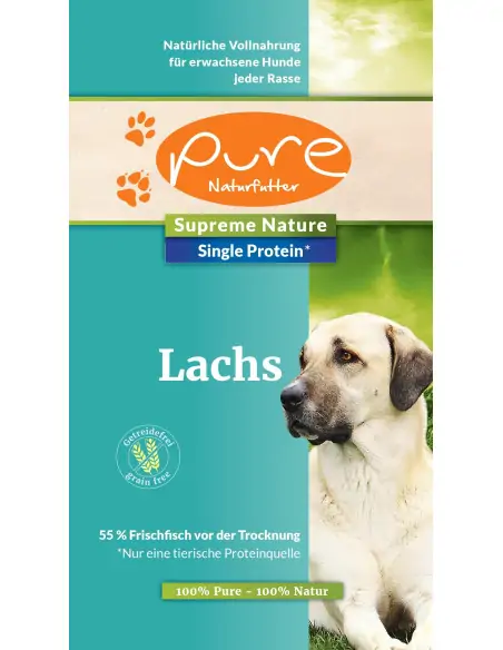 PURE Supreme Nature Dog Single-Protein getreidefrei Lachs 1.5 kg PURE Supreme Nature Dog Single-Protein getreidefrei Lachs 1.5 kg