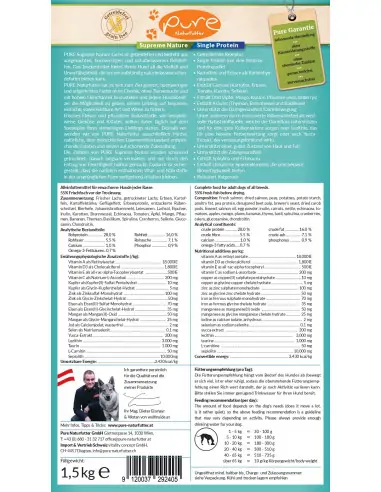 PURE Supreme Nature Dog Single-Protein getreidefrei Lachs 1.5 kg