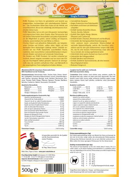 Premium Cat Single-Protein getreidefrei Huhn 500 g