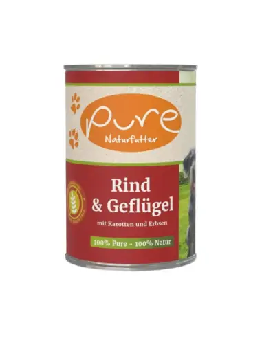 Hundemenü Rind & Geflügel mit Gemüse 400 gr.