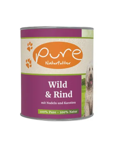 Hundemenü Wild & Rind mit Nudeln & Gemüse 800 gr.