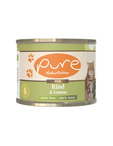 Katzenmenü PUR Rind & Lamm 195g - getreidefrei